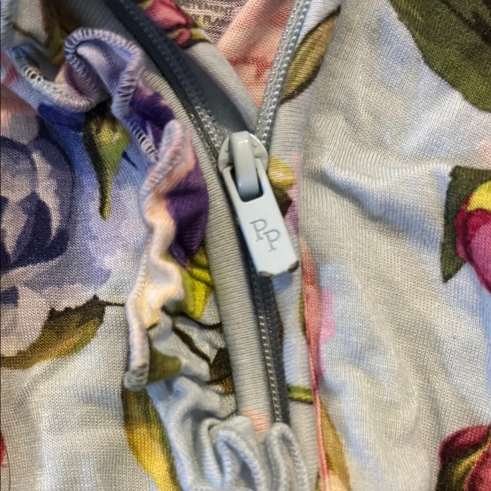 Posh Peanut Blue and Pink Footies One Piece - Picture 5 of 7